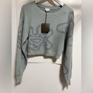 Le Lis Gray Abstract Pattern Sweater